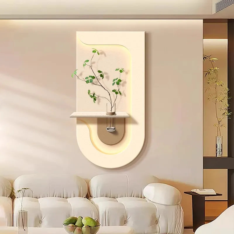 ✨Modern Home 3D Wall Decor with Glass Vase🌷, hydroponic plants Wall-Painting Lamp, Suitable for Bedroom, Living Room, Hotel🌻