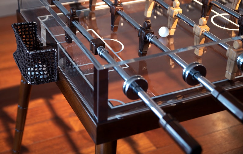 ✨Handmade Walnut & Plexiglass Foosball Table, Luxury Home Decor🤩