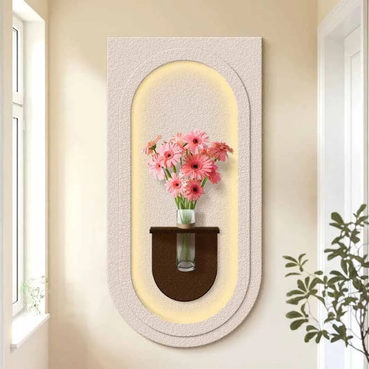 ✨Modern Home 3D Wall Decor with Glass Vase🌷, hydroponic plants Wall-Painting Lamp, Suitable for Bedroom, Living Room, Hotel🌻