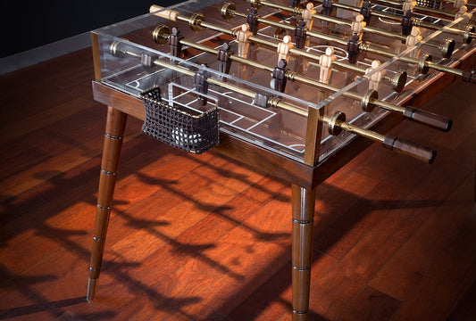 ✨Handmade Walnut & Plexiglass Foosball Table, Luxury Home Decor🤩