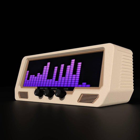 ✨Audio Visualizer PRO – Sandstone - 🎶Vinyl Record Holder | Sound Reactive Music Spectrum, 🤩RGB Clock for Music Studio Audiorays