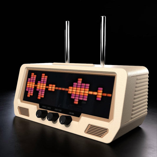 ✨Audio Visualizer PRO – Sandstone - 🎶Vinyl Record Holder | Sound Reactive Music Spectrum, 🤩RGB Clock for Music Studio Audiorays