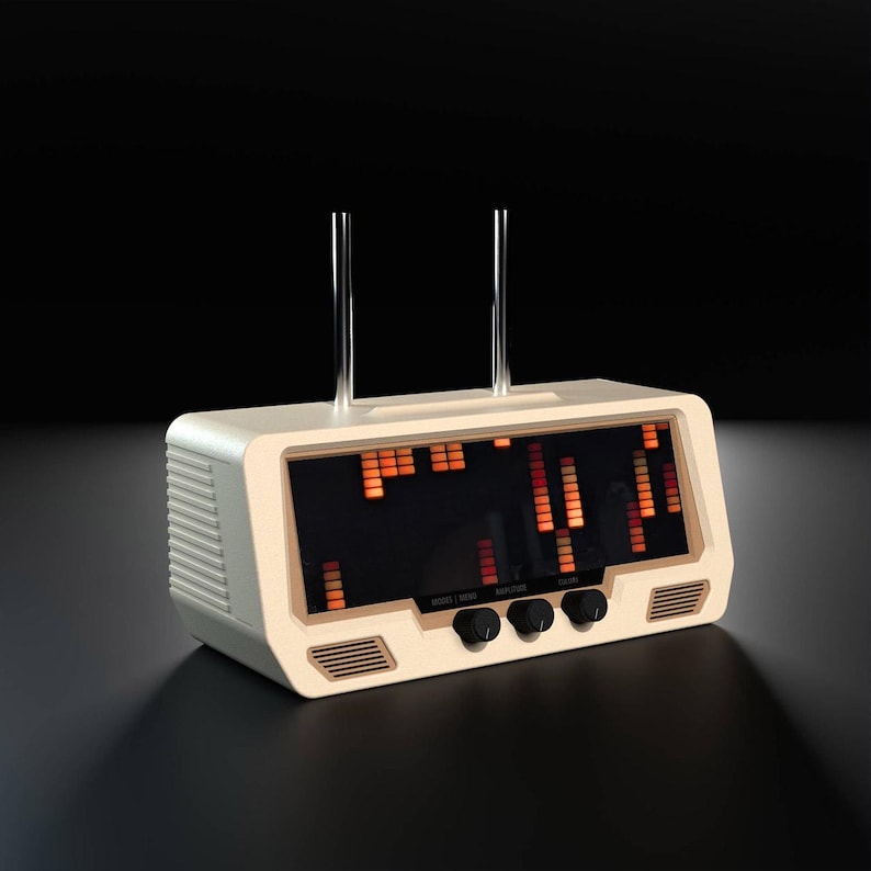 ✨Audio Visualizer PRO – Sandstone - 🎶Vinyl Record Holder | Sound Reactive Music Spectrum, 🤩RGB Clock for Music Studio Audiorays