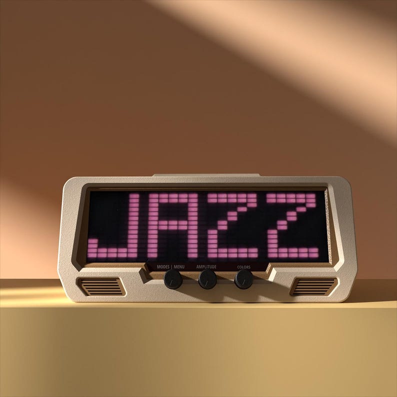 ✨Audio Visualizer PRO – Sandstone - 🎶Vinyl Record Holder | Sound Reactive Music Spectrum, 🤩RGB Clock for Music Studio Audiorays